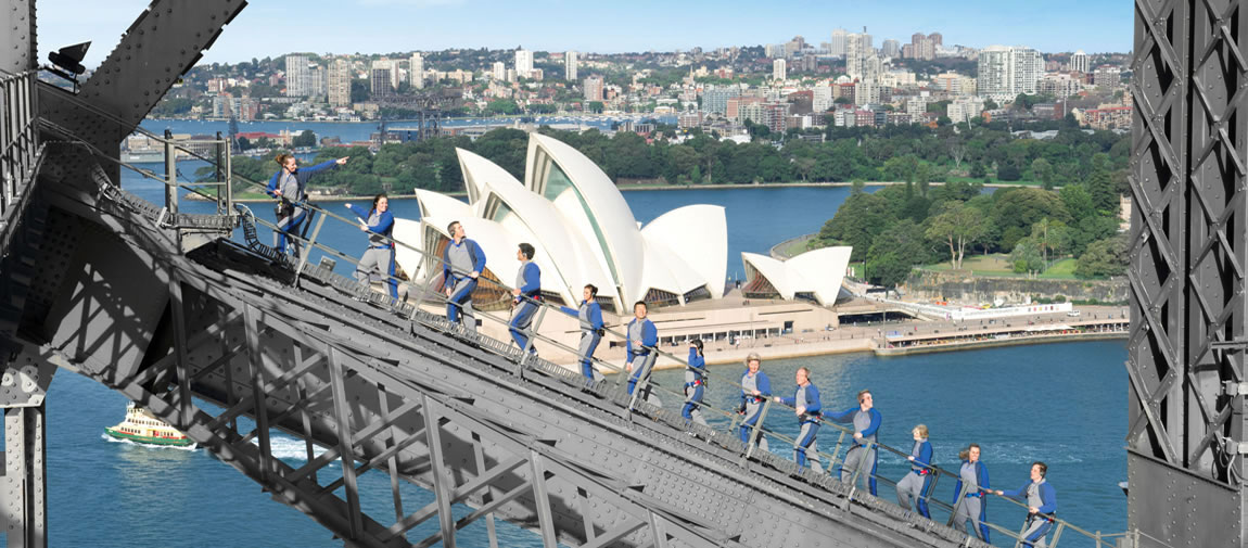 Climbing on Sydney Harbour Bridge