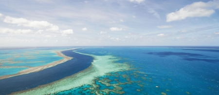 a body of water next to the ocean