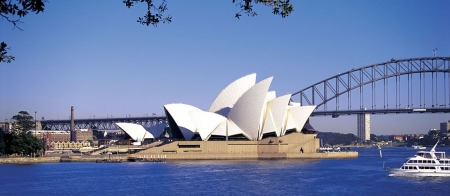 Sydney Opera House over a body of water