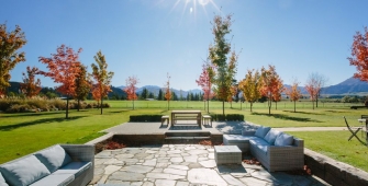 a bench in a park