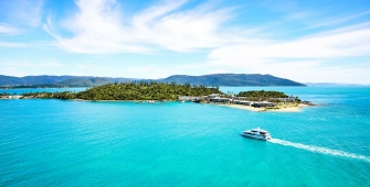 an island in the middle of a body of water