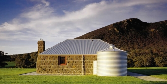 a house with a grass field