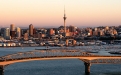 Auckland skyline at sunset
