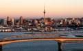 Auckland skyline at sunset