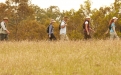 a group of people in a field