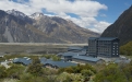 a view of a large mountain in the background