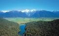 a view of a large mountain in the background