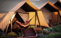 a tent on a wooden table