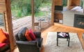 a living room filled with furniture and a fire place