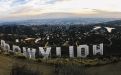 a castle on top of Hollywood Sign