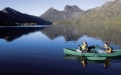 a small boat in a body of water