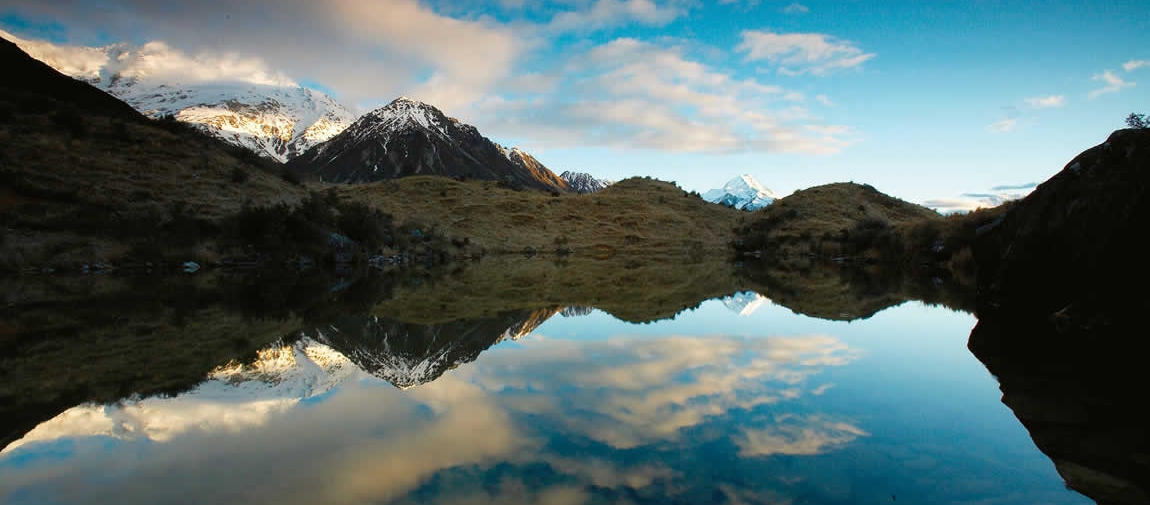 a view of a snow covered mountain