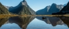 Milford Sound with a mountain in the background